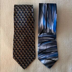 J. GARCIA Lot of 2 VTG Collection Fifteen &‎ Fifty One Artistic Ties